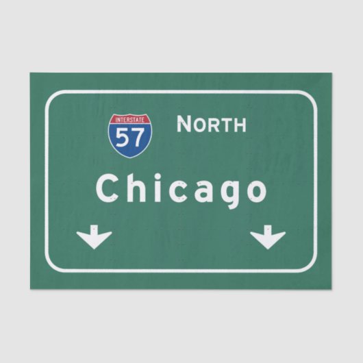 Chicago Illinois Interstate Highway Freeway Road : Tissuepapier (Voorkant)