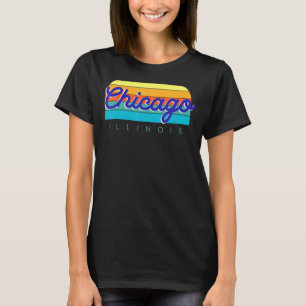 CHICAGO ILLINOIS - kleurrijke retro T-shirt