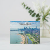 Chicago Illinois Lake Briefkaart (Staand voorkant)