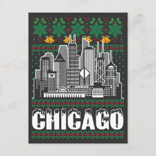 Chicago Illinois Lelijke Kerstmis Briefkaart