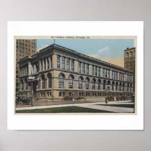 Chicago Illinois, Openbare bibliotheek, jaren 1930 Poster