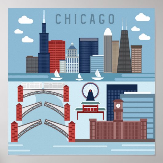 Chicago Illinois Poster (Voorkant)