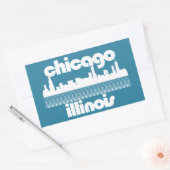Chicago, Illinois Rechthoekige Sticker (Envelop)