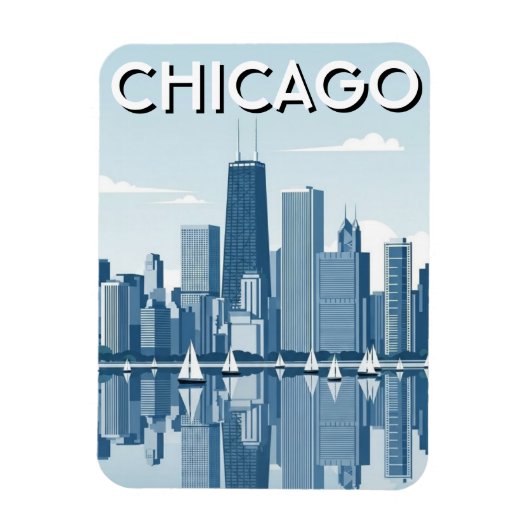 Chicago Illinois Reizen Magneet (Verticaal)