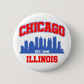 Chicago, Illinois Ronde Button 5,7 Cm (Voorkant)