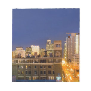 Chicago, Illinois, silhouet gefotografeerd vanuit Notitieblok