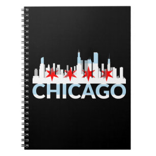 Chicago Illinois Silhouette 4 sterren Vintage reiz Notitieboek
