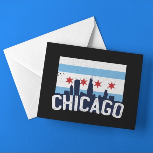 Chicago Illinois Skyline 4 Sterren  Briefkaart