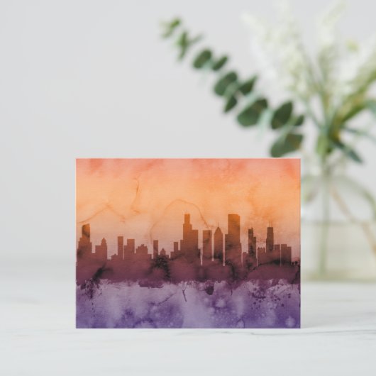 Chicago Illinois Skyline Briefkaart (Staand voorkant)