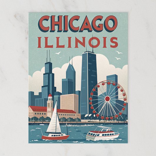 Chicago Illinois Skyline Briefkaart