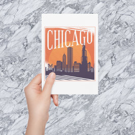 Chicago Illinois  Skyline Briefkaart