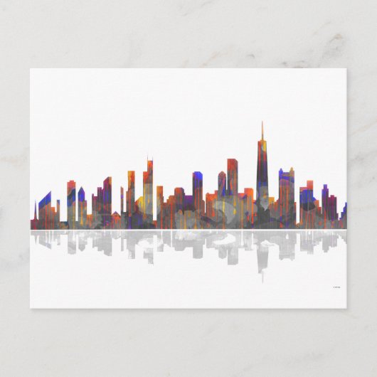 Chicago Illinois Skyline Briefkaart (Voorkant)