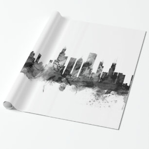 Chicago Illinois Skyline Cadeaupapier