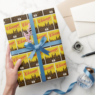 Chicago Illinois Skyline Cadeaupapier