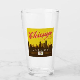 Chicago Illinois Skyline Glas