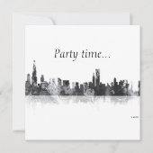 CHICAGO ILLINOIS SKYLINE - Invitation (Devant)