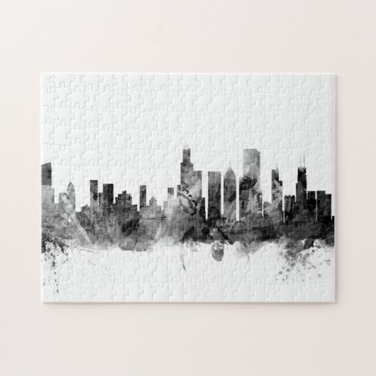 Chicago Illinois Skyline Legpuzzel (Horizontaal)