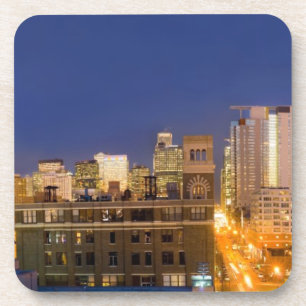 Chicago, Illinois, skyline-opname vanuit West Loop Onderzetter
