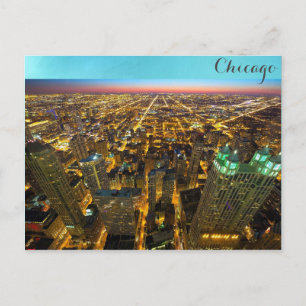 Chicago Illinois Skyline Skyscrapers Foto Briefkaart