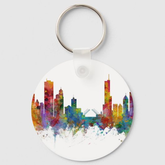 Chicago Illinois Skyline Sleutelhanger (Voorkant)