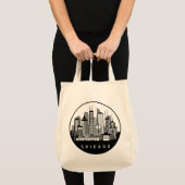 Chicago Illinois Skyline Tote Bag (Voorkant (product))