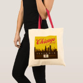 Chicago Illinois Skyline Tote Bag (Voorkant (product))