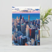Chicago, Illinois Skyscrapers Kaart (Staand voorkant)