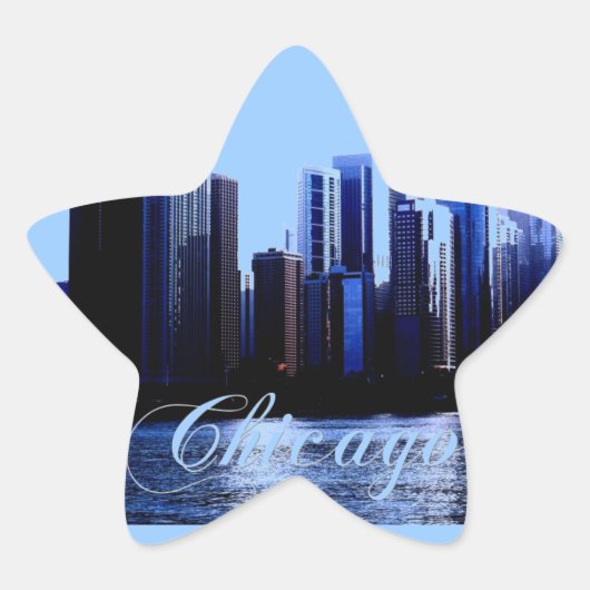 Chicago Illinois Ster Sticker (Voorkant)