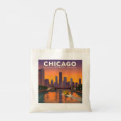  Chicago Illinois Tote Bag (Achterkant)