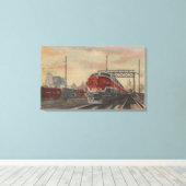 Chicago, Illinois/Train Canvas Afdruk (Insitu (Houten vloer))
