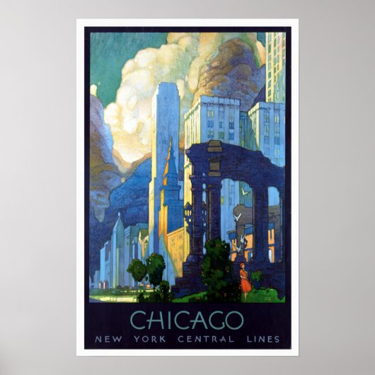  Chicago Illinois Train Poster (Voorkant)