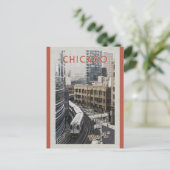  Chicago Illinois Travel Briefkaart (Staand voorkant)