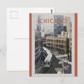  Chicago Illinois Travel Briefkaart (Voorkant / Achterkant)