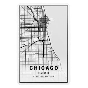 Chicago Illinois USA City Travel City Map Magneet