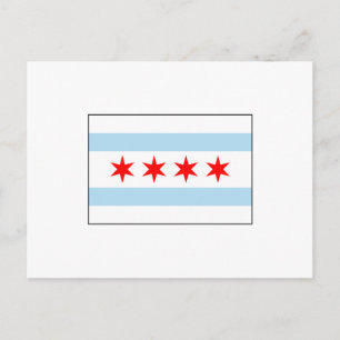 Chicago, Illinois USA Flag Briefkaart
