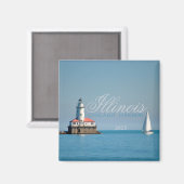 Chicago Illinois USA Travel Souvenir Frigo Magnet (Recto/Verso)