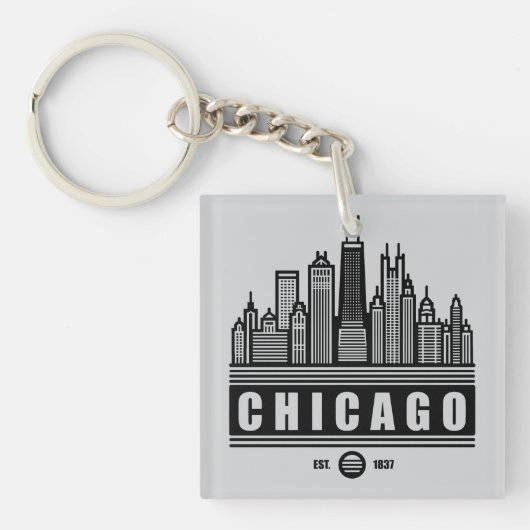 Chicago Illinois Verenigde Staten Sleutelhanger (voorkant)