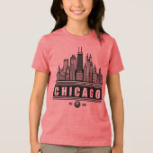 Chicago Illinois Verenigde Staten Tri-Blend Shirt (Voorkant)