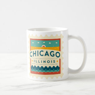 Chicago Illinois Vintage Design Koffiemok