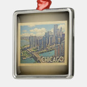 Chicago Illinois Vintage Travel Ornament (Links)