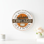 Chicago Illinois Wall Clock Grote Klok (Huis)