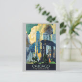 Chicago Illinois Windy City Briefkaart (Staand voorkant)