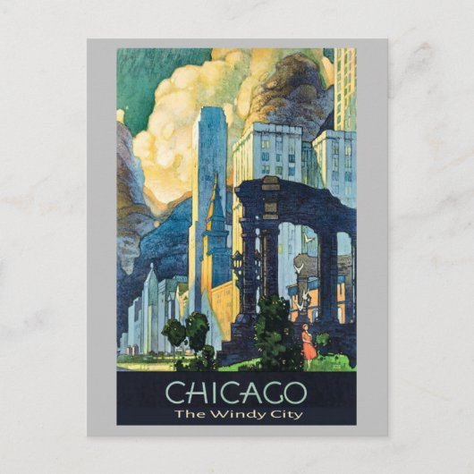 Chicago Illinois Windy City Briefkaart (Voorkant)