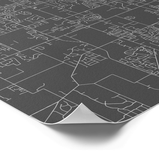 Chicago, Illinois (zwart wit) Poster (Hoek)