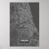 Chicago, Illinois (zwart wit) Poster (Voorkant)