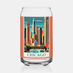 Chicago Illustratie Blikvorm Glas