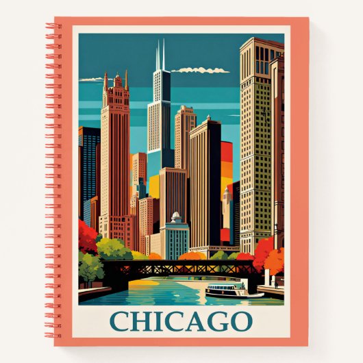 Chicago  Illustratie Notitieboek (Voorkant)