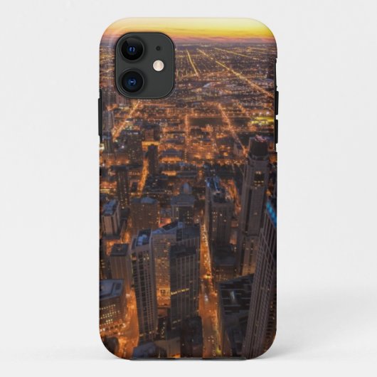 Chicago in de stad bij zonsondergang Case-Mate iPhone case (Achterkant)