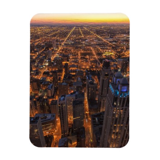 Chicago in de stad bij zonsondergang magneet (Verticaal)