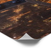 Chicago in de stad bij zonsondergang poster (Hoek)